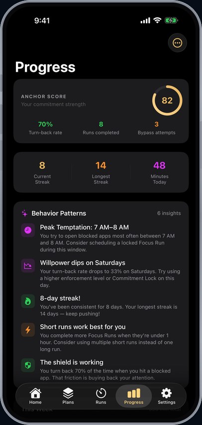 Anchor on iPhone, screen 2