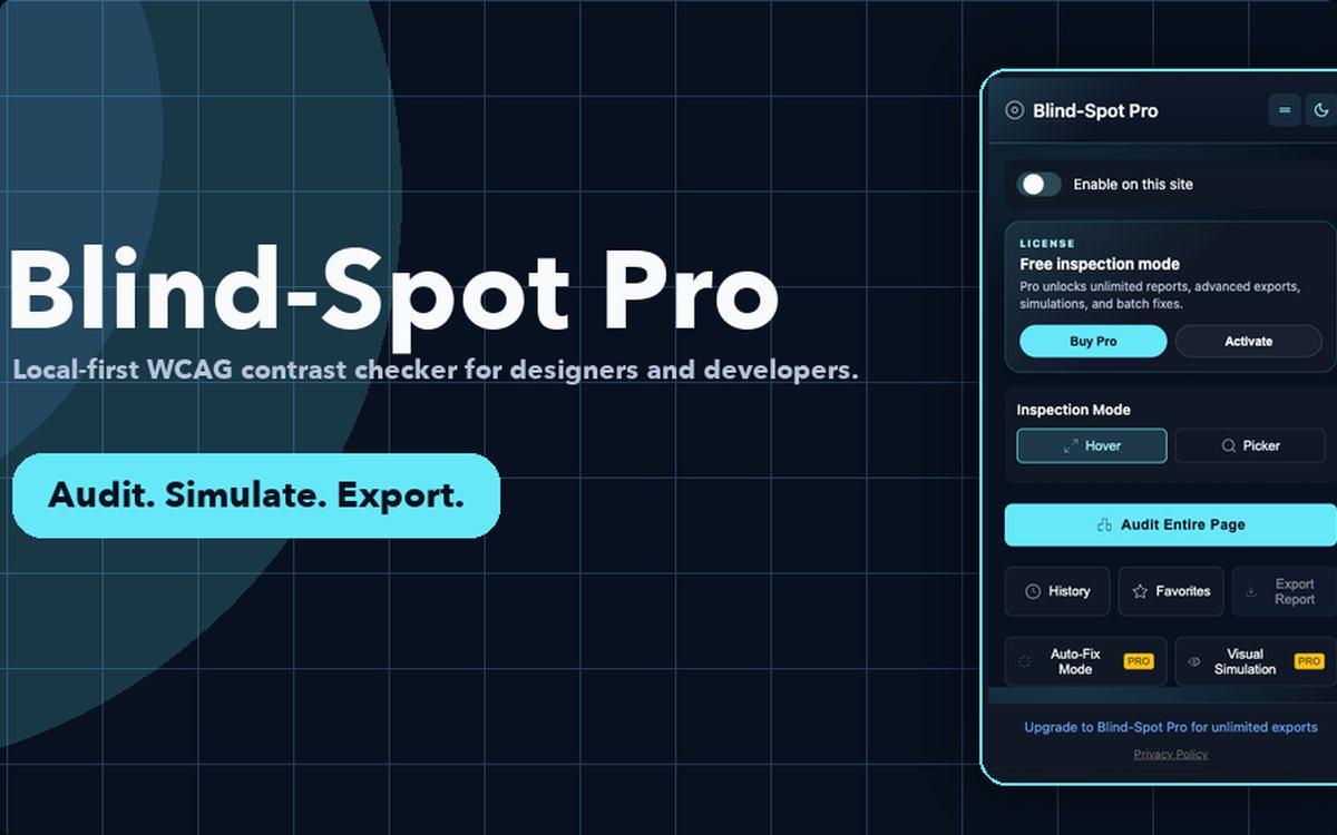 Blind-Spot Pro, screen 2