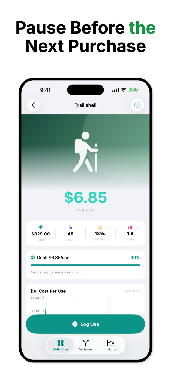 CostCurve current App Store screen 3