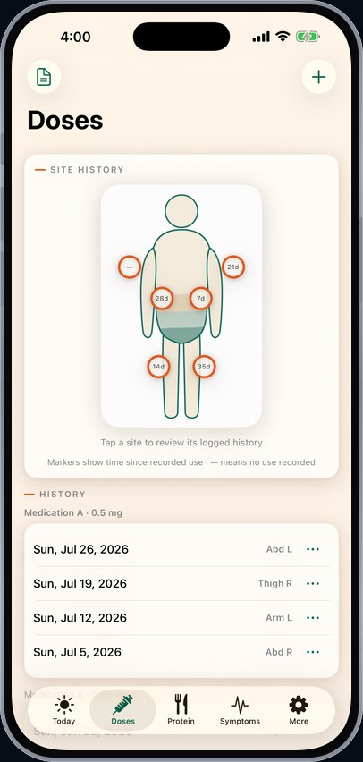 Dosefolio current App Store screen 1