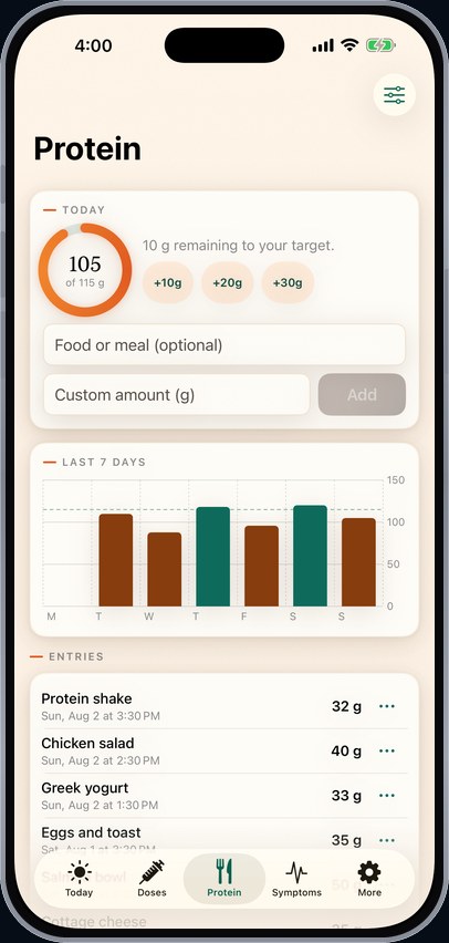 Dosefolio current App Store screen 2