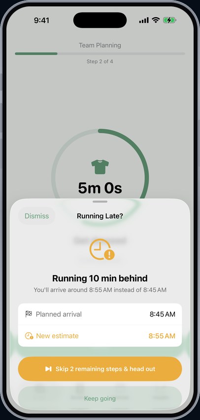 PrepClock on iPhone, screen 3