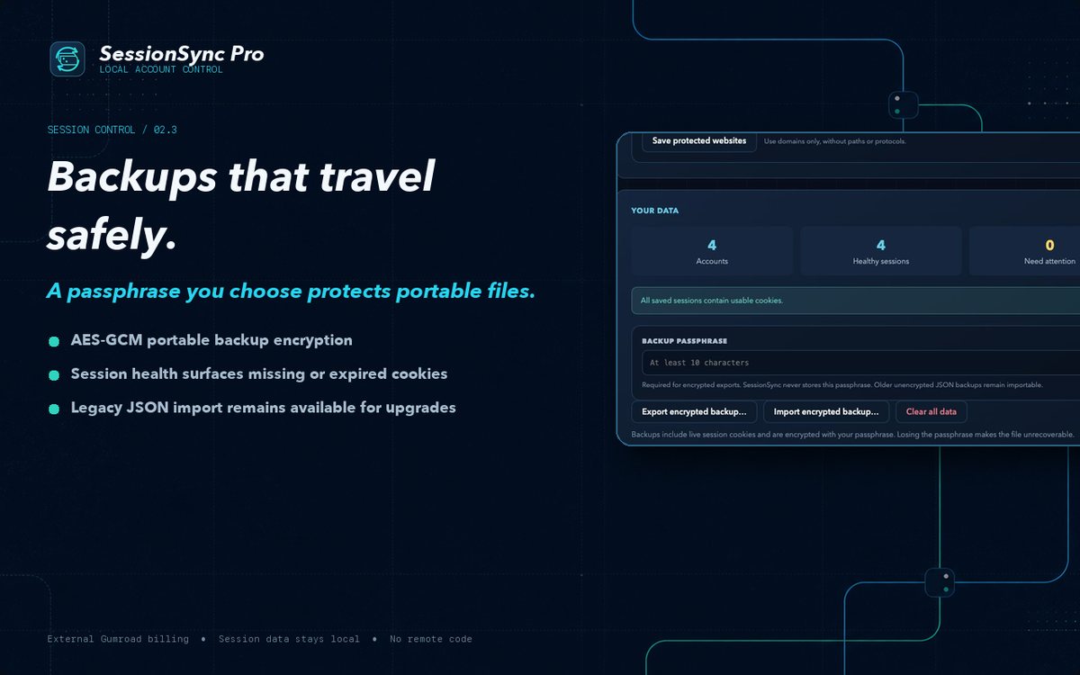 SessionSync Pro, screen 3